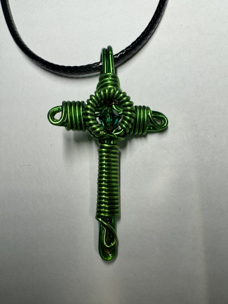 Green Cross Necklace