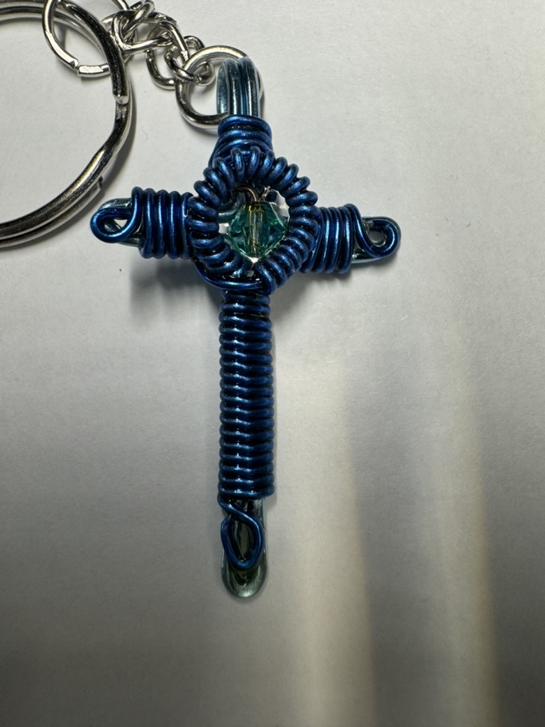 Blue Cross Keychain