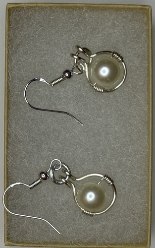 Pearl White Drop Earrings