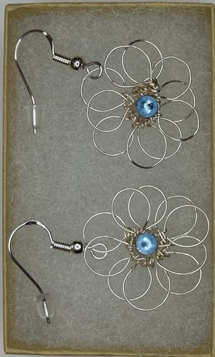 Blue Flower Earring